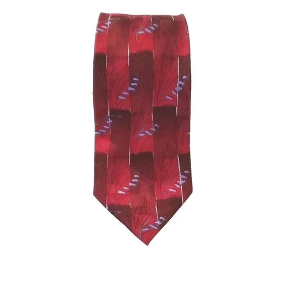 JERRY GARCIA 100% Silk Tie Lunch Collection Twenty-Seven RED Multi 2003 Vintage - Picture 5 of 10